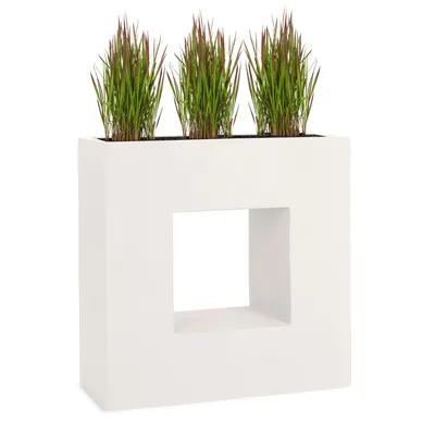 Produktbild von PFLANZWERK® Hochbeet Pflanzkübel VISTA 66cm SAND Premium Blumenkübel Fiberglas Lotus-Effekt Fiberglas - Frostbeständig - Handgefertigt -