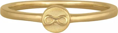 Zdjęcie produktu dla pierścionek cai 925/- srebrny pozłacany symbol nieskończoności