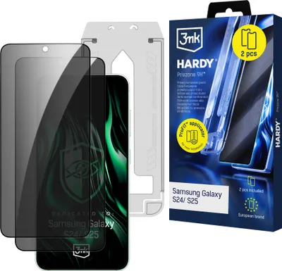 Immagine prodotto di 2 vetri temperati per la privacy 3mk Privzone 9H per Samsung Galaxy S24/S25