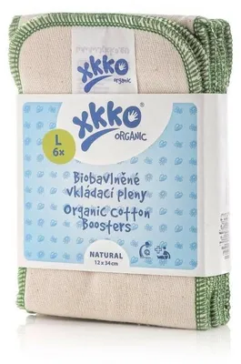Obrázok produktu pre XKKO Organic Twill - Natural, Vkladacie plienky, veľkosť L (6ks)