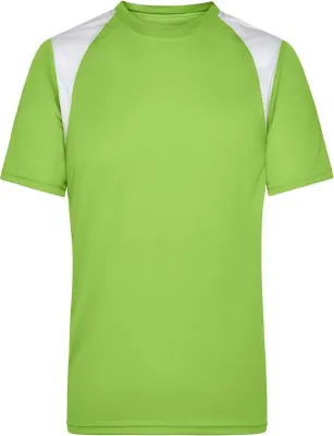 Produktbild von Men's Running-T Atmungsaktives Laufshirt lime-green/white, Gr. S