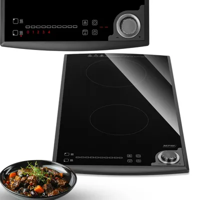 Produktbild von Campingkocher - Elektrokocher - Induktionskocher - Touristenkocher - 2 Heizzonen MPM MKE-24