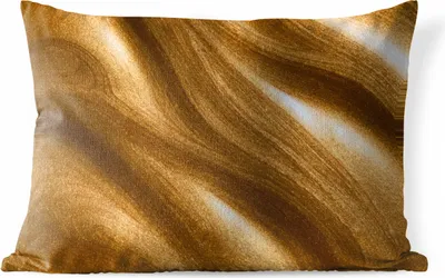 Produktbild von MuchoWow® Outdoor Kissen - Goldene Farbe - 50x30 cm - Wetterfest - Lounge Kissen - Sofa kissen - Wohnzimmer Dekoration