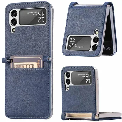 Obrázek produktu pro Pro Samsung Galaxy Z Flip3 5G Art Leather All-Inclusive Cover Pouzdro na mobilní telefon Blue