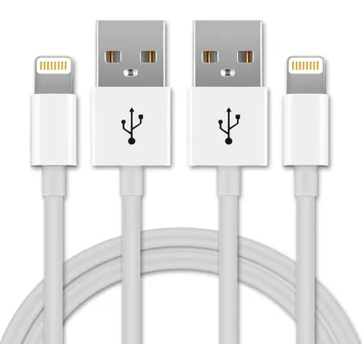 Produktbild von 2x subtel [MFi] Datenkabel USB (1m) kompatibel mit iPhone 7 / 7 Plus / 6 / 6S / 6 Plus / 6s Plus / 5 / 5c / 5s / SE USB Kabel Ladekabel weiß