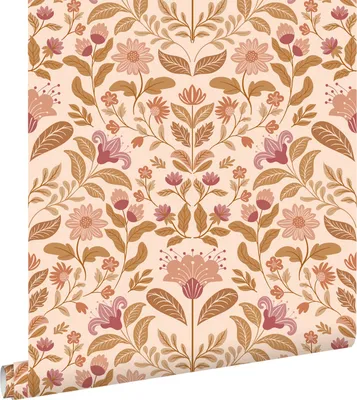 Immagine prodotto di ESTAhome carta da parati fiori retrò vintage viola e verde 50 x 900 cm