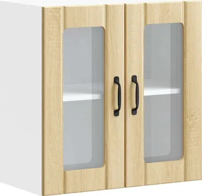 Produktbild von vidaXL Küchen-Hängeschrank mit Glastür Lucca Sonoma-Eiche Holzwerkstoff
