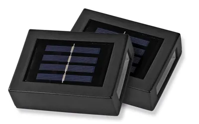 Produktbild von EASYmaxx Solar-Wandleuchte 2er-Set Kompakt & kabellos Tageslichtsensor schwarz