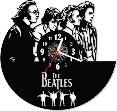 Zdjęcie produktu dla Zegar ścienny z płyty winylowej The Beatles 16.7