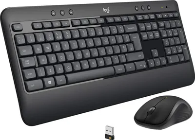 Produktbild von Logitech MK540 Advanced, Kabellos, RF Wireless, Membran Key Switch, QWERTY, Schwarz, Maus enthalten
