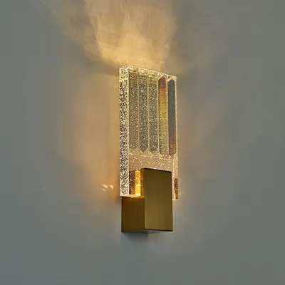 LED-Wandleuchte K9-Kristall Gold 5W 3 Farbtemperaturen 28x11cm