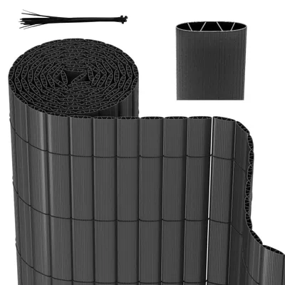 Obrázok produktu pre PVC clona na ochranu súkromia – ochrana proti vetru pre záhradu a balkón – sivá, 90 x 800 cm