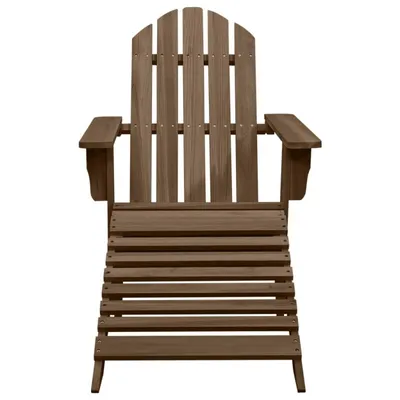 Produktbild von vidaXL Gartensessel mit Fußstütze Holz Braun