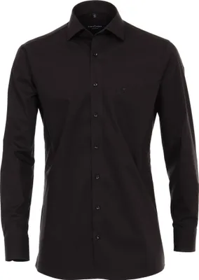 Produktbild von Casa Moda - Modern Fit - Bügelfreies Herren Hemd mit extra langem Arm (69 cm) in verschiedenen Farben (006539), Größe:42, Farbe:Schwarz (800)