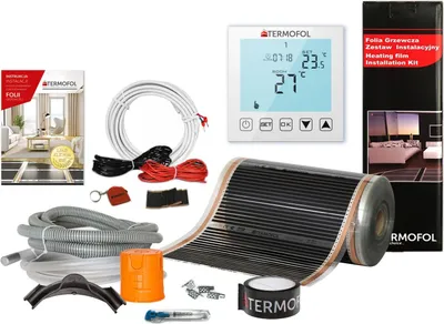 Produktbild von Termofol Elektrische Heizfolie mit Thermostat H1, Weiß, 140 W/m², 2,5m²