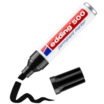 Obrázek produktu pro Edding 500, Černá, Černá, Bílá, 2 mm, 7 mm, 10 kusů