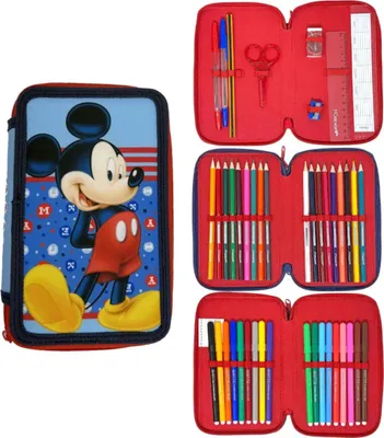 Produktbild von Disney Mickey Dots 3-fach Federmäppchen gefüllt