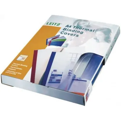 Produktbild von LEITZ Thermobindemappe Leinenoptik DIN A4 1,5 mm blau 25 Stück