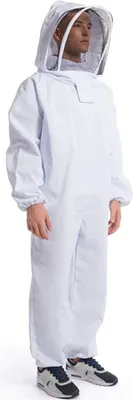 Produktbild von Imkeranzug, professionelles Imker-Outfit aus weicher Baumwolle mit elastischer Taille und belüfteter Kapuze für Männer und Frauen