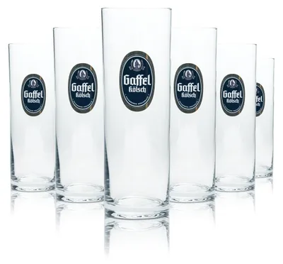 Produktbild von 6x Gaffel Kölsch Alt Bier Glas 0,3l Stange Becher Gläser Köln Kneipe Gastro Bar