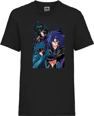 Zdjęcie produktu dla Koszulka Dziecięca Japan Animation Manga Anime Comics Saint Anime Seiya Knights Of The Zodiac Poster Var-026 Saint Anime Seiya Knights Of The Zodiac Poster, 7-8 Jahr - 128 / Czarny