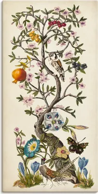 Produktbild von ARTland Leinwandbild Chinoiserie Natur I Größe: 20x40 cm