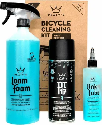 Immagine prodotto di Peaty's Wash Prevent Lubricate Starter Pack 1 L-400 ml-120 ml Ciclo di pulizia e manutenzione