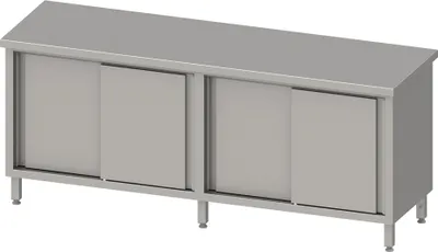 Produktbild von Durchreicheschrank mit Schiebetüren 2000x700x850 mm, ohne Aufkantung, verschweißt