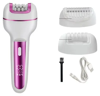 Image de INF Épilateur Électrique 3-en-1 Rose : Épilation, Rasage et Pédicure Rechargeable