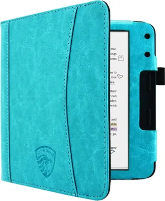 Image de Dutch Shield - Luxe strap Case Housse pour le Tolino Vision Color Ebook - Housse à rabat Ereader Housse de protection Cover Turquoise