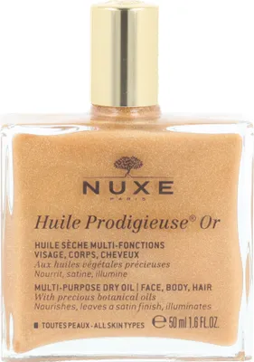 Produktbild von NUXE Shimmering Dry Oil Huile Prodigieuse, Butter, Frauen, Glänzend, Universal, 50 ml, Arganöl, Kamelienöl, Macadamia-Öl