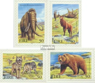 Produktbild von Briefmarken Irland 1999 Mi 1192-1195 (kompl.Ausg.) postfrisch In Irland ausgestorbene Tiere