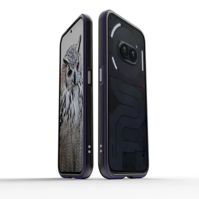 Image de Coque à cadre métallique pour Nothing Phone 2a / Plus Aurora Series, noir / violet