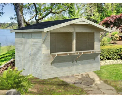 Produktbild von Marktstand Palmako Stella 8,2 m² 361 x 320 cm tauchgrundiert