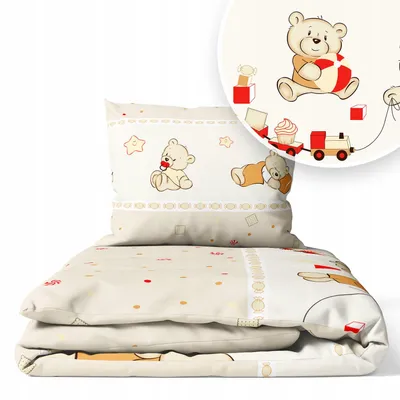 Produktbild von Kinderbettwäsche 90x120 Baumwolle Baby Bettwäsche Set 90x120 + 40x60 Kissenbezug Jungen & Mädchen Kleinkind Bettbezug