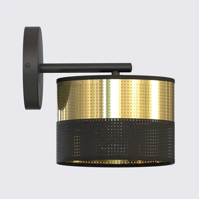 Obrázek produktu pro Nástěnná lampa LUX z černé a zlaté oceli