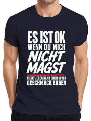 Obrázok produktu pre Je v poriadku, ak sa mi nechcete páčiť. Tričko s nápisom "Výrok o vkuse", sarkastické, pánske, tmavomodré, veľkosť M