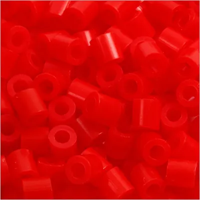 Produktbild von Fotoperlen, Größe 5x5 mm, Lochgröße 2,5 mm, medium, Rot(19), 1100 Stk/ 1 Pck [HOB-755190]