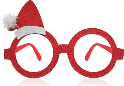 Produktbild von Weihnachtsbrille Weihnachtsmütze Rote Weihnachten