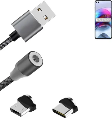 Produktbild von K-S-Trade Hochwertiges Magnet-Lade-kabel Sync-Kabel Daten-Kabel für Motorola Edge S mit USB-Typ-C-Anschluss und Micro-USB-Anschluss 2A bis zu 480mbps