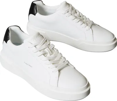 Produktbild von Calvin Klein Herren Cupsole Sneaker Chunky Laceup aus Leder, Weiß (Bright White/Black), 45