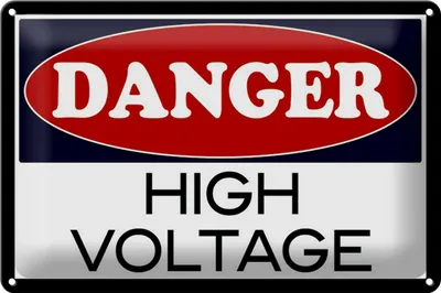 Produktbild von Blechschild Hinweis 30x20cm Danger high voltage