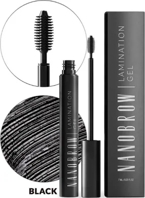 Zdjęcie produktu dla Żel do brwi Czarny Nanobrow Black - żel do stylizacji brwi