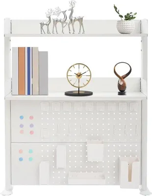 Image de Système de rangement modulaire pour bureau - Module de rangement - 80 x 95 cm - Blanc