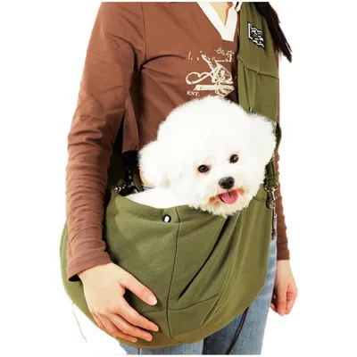 Produktbild von Minicee Hundetragetasche für kleine Hunde bis 15kg, verstellbar Militärgrün