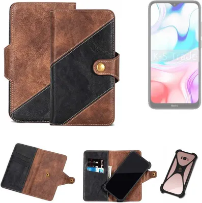 Produktbild von K-S-Trade Handyhülle Schutzhülle Bookstyle Case kompatibel mit Xiaomi Redmi 8 Klapphülle Cover Hülle Schutztasche 1x
