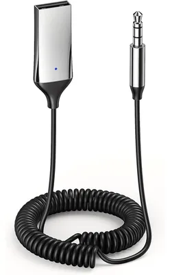 Productafbeelding van Qost - Bluetooth 5.0 Transmitter - Auto USB naar AUX Bluetooth Ontvanger - Audio Adapter naar 3.5mm Jack - Carkit - Spacegrey