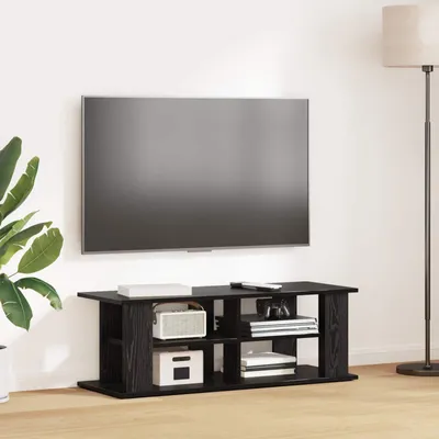 Image de Maison Exclusive - Meuble TV noir aspect chêne 96 x 35 x 33,5 cm