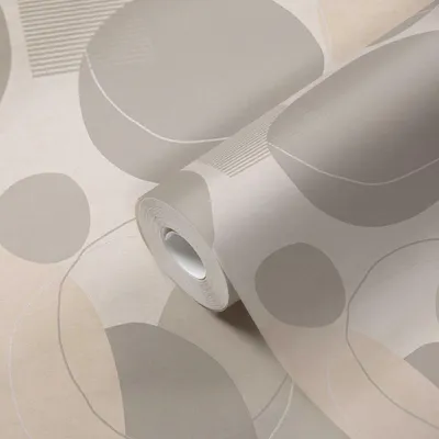 Immagine prodotto di A.S. Creation Geo Effect | 385954 | 385954 | Vliestapete Kreise | 0,53 m x 10,05 m | 0,53 m x 10,05 m | Grau