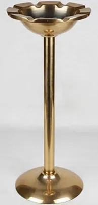 Zdjęcie produktu dla Popielniczka Casa Padrino w kolorze antycznego mosiądzu Ø 26 x wys. 63 cm - Okrągła aluminiowa popielniczka ze stojakiem - Akcesoria dekoracyjne